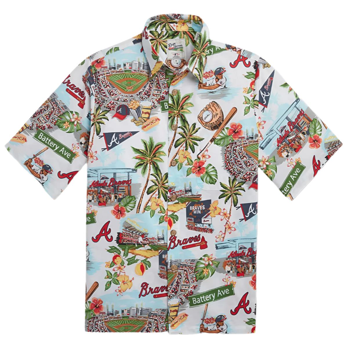 Atlanta Braves Hawaiian Scenic Shirtreynspooner 0 0