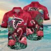 Atlanta Falcons Hawaiian Shirt Flamingo And Flower Print 4 4