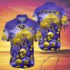 Baltimore Ravens Hawaiian Shirt Skulls Pumpkin 3 3