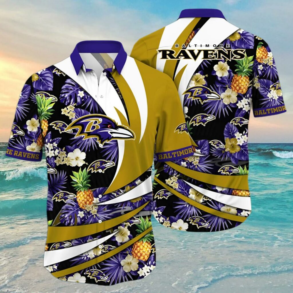 Baltimore Ravens Hawaiian Shirt With Pineapple 4 4