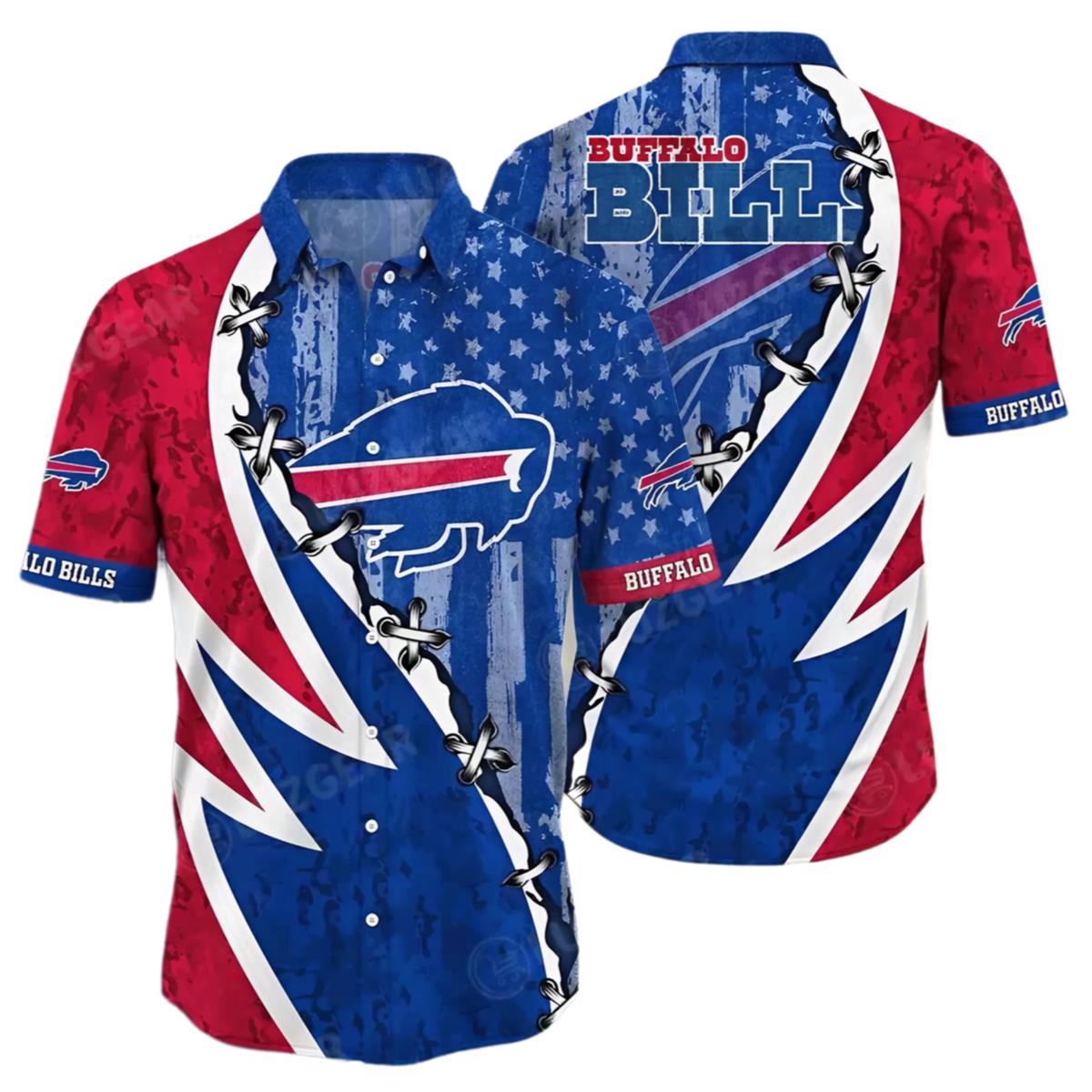 Buffalo Bills Star Spangled NFL Hawaiian Shirt 1 1