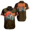 Cleveland Browns Aloha Shirt Tropical Jungle Print 1 1