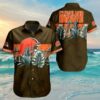 Cleveland Browns Aloha Shirt Tropical Jungle Print 4 4