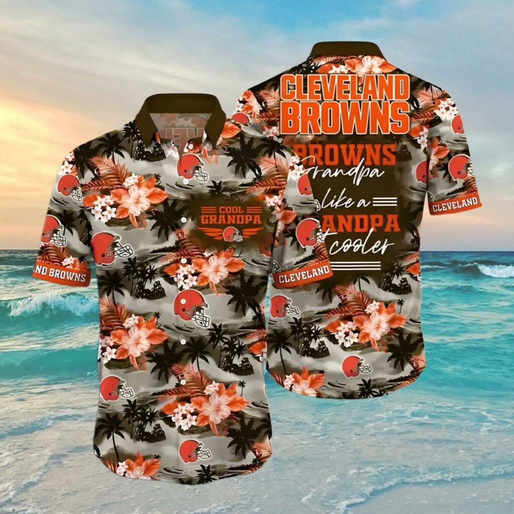 Cleveland Browns Hawaiian Shirt Cool Grandpa 4 4