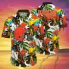 Cleveland Browns Hawaiian Shirt Tropical Bird and Leaf Pattern 3 3