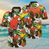 Cleveland Browns Hawaiian Shirt Tropical Bird and Leaf Pattern 4 4