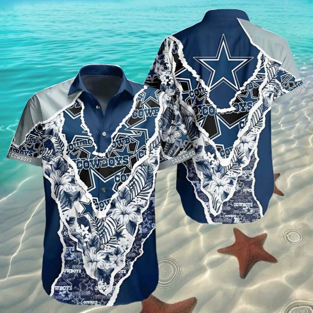 Dallas Cowboys Hawaiian Floral Shirt 2 2