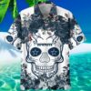 Dallas Cowboys Hawaiian Shirt Pattern Flower Skull 3 3