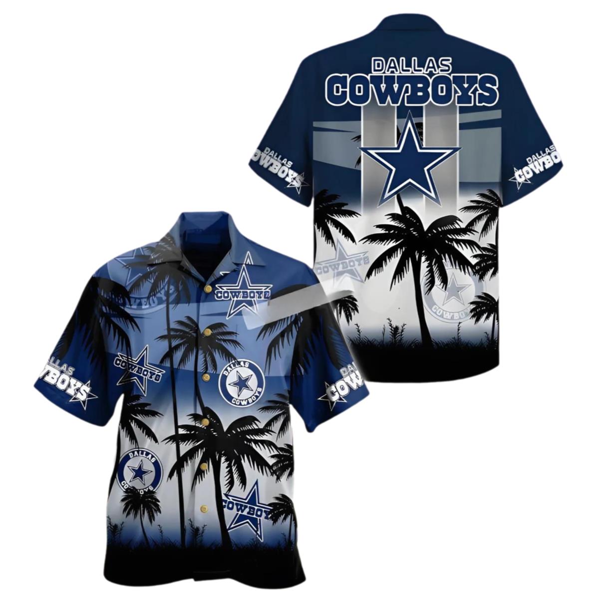 Dallas Cowboys Hawaiian Shirt Womens Coconut Tree 1 1