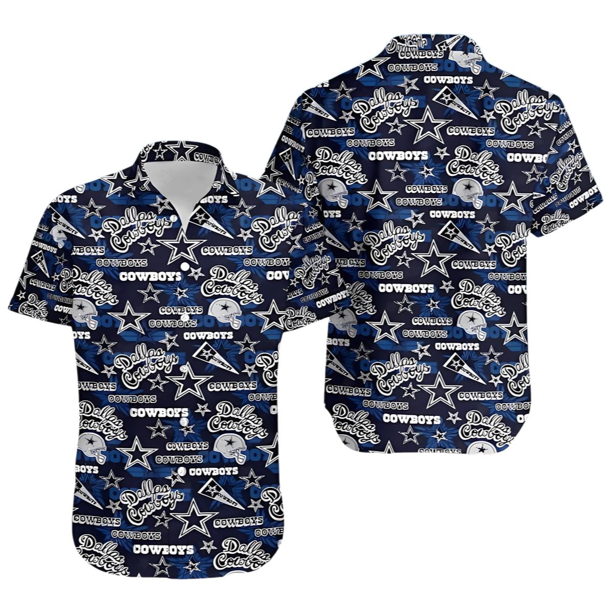 Dallas Cowboys Hawaiian Shirts With Logo Frenzy 0 0