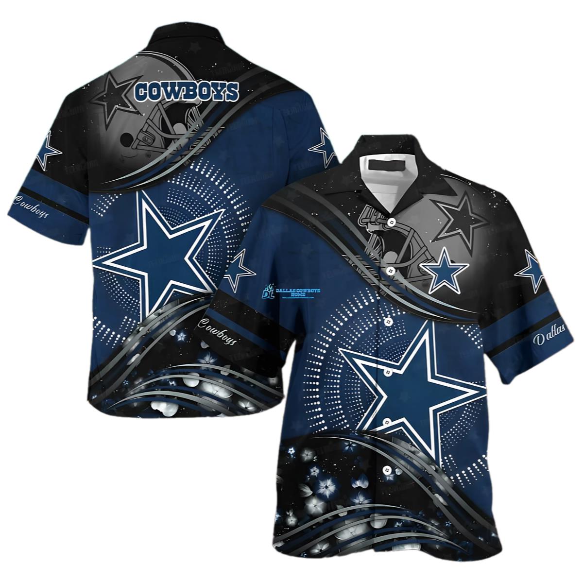 Dallas Cowboys Stellar Wave Hawaiian Shirt 0 0