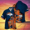 Denver Broncos Hawaiian Shirt Flora and Palm Tree Print 3 3