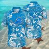 Detroit Lions Hawaiian Shirt Oceanic Blue Floral 2 2