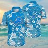 Detroit Lions Hawaiian Shirt Oceanic Blue Floral 4 4