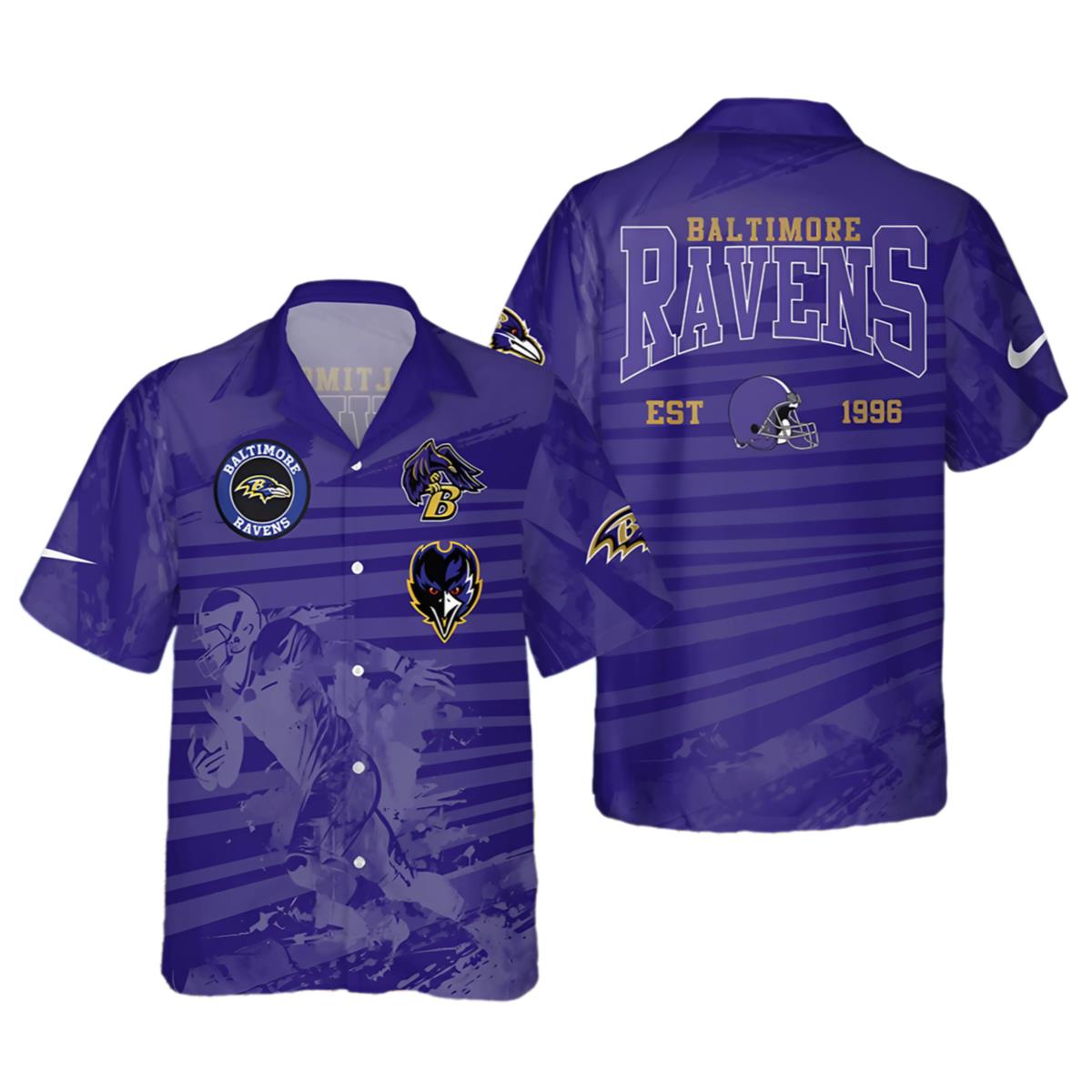 Est 1996 Ravens Hawaiian Shirt NFL 1 1