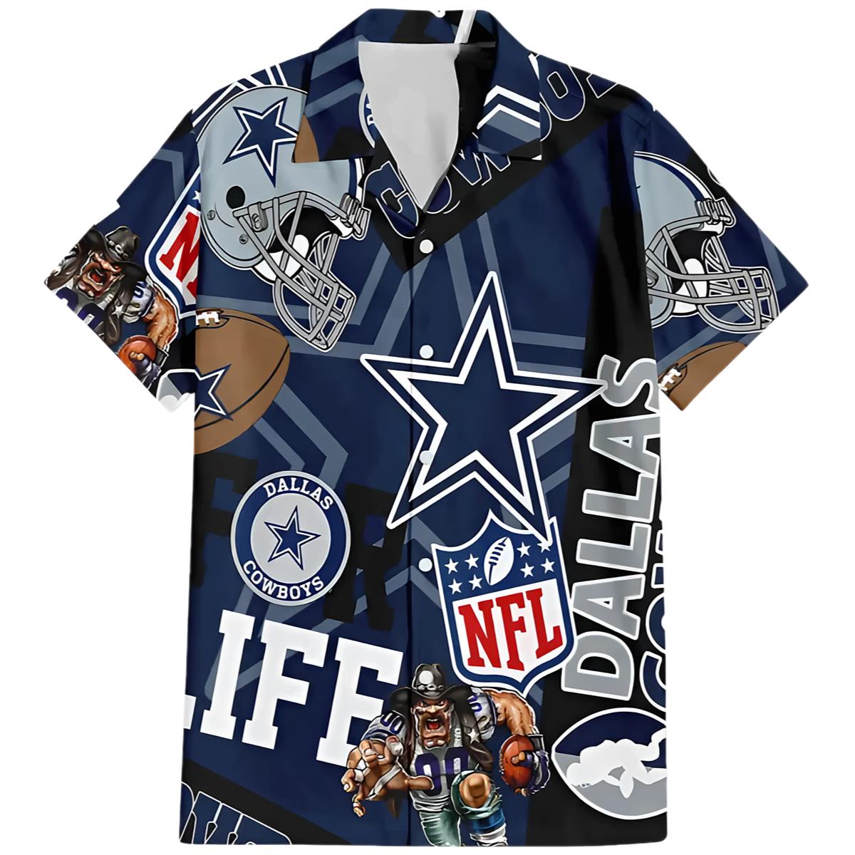 For Life Dallas Cowboys Hawaiian Shirt 0 0