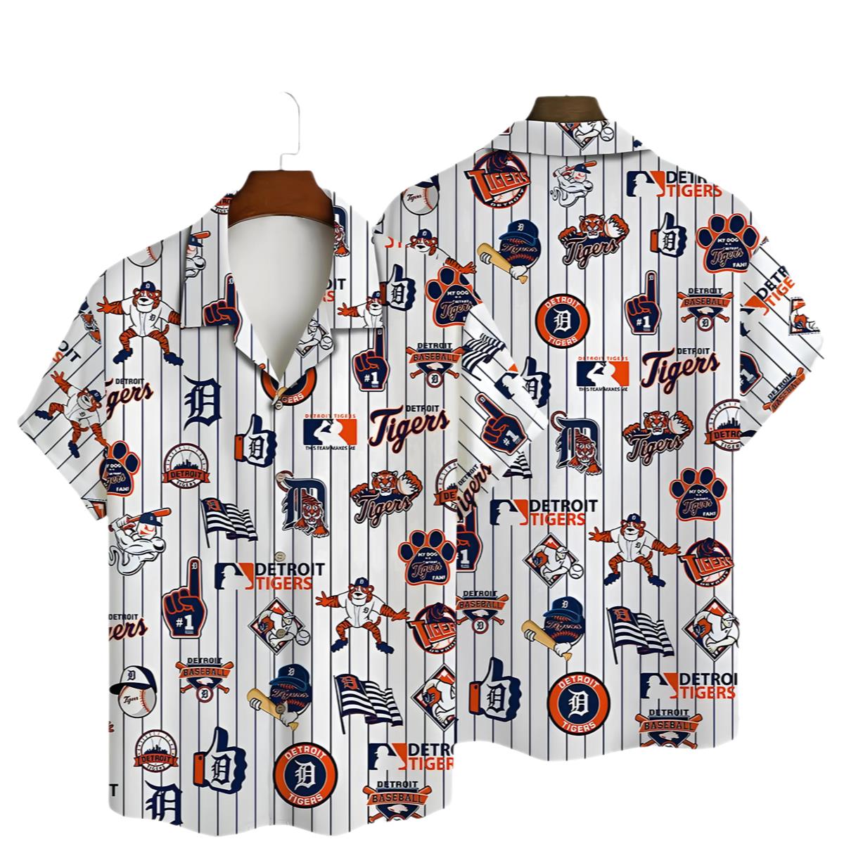 Game Day Icons Detroit Tigers Hawaiian Shirt Logo 0 0