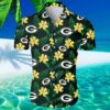 Green Bay Packers Hawaiian Shirt Floral Button Up 3 3