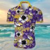 Hawaiian Vikings Shirt Tropical Flower Purple Yellow 4 4