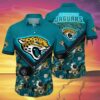 Jacksonville Jaguars Hawaiian Shirt Floral Bloom Graphic 3 3