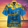 Los Angeles Chargers Hawaiian Shirt Baby Yoda Hibiscus Tropical Pattern 3 3