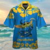 Los Angeles Chargers Hawaiian Shirt Baby Yoda Hibiscus Tropical Pattern 4 4