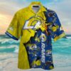 Los Angeles Rams Hawaiian Shirt Tropical Turf 4 4