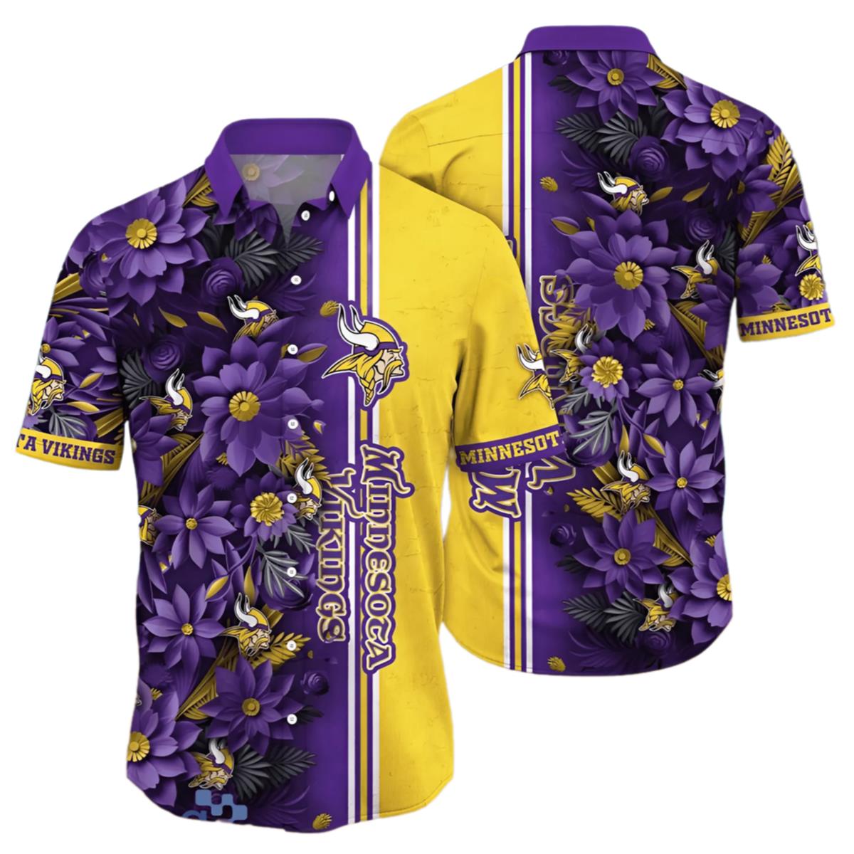 Mens Minnesota Vikings Hawaiian Shirt 1 1