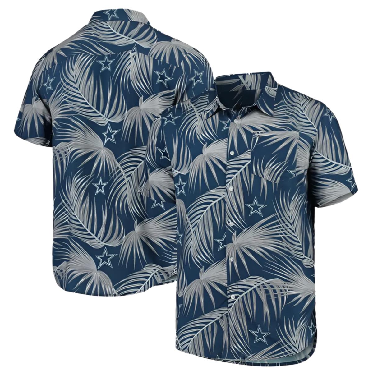 Mens Navy JCPenney Cowboys Hawaiian Shirt 1 1