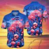 Mens Skull Hawaiian Shirts Buffalo Bills 3 3