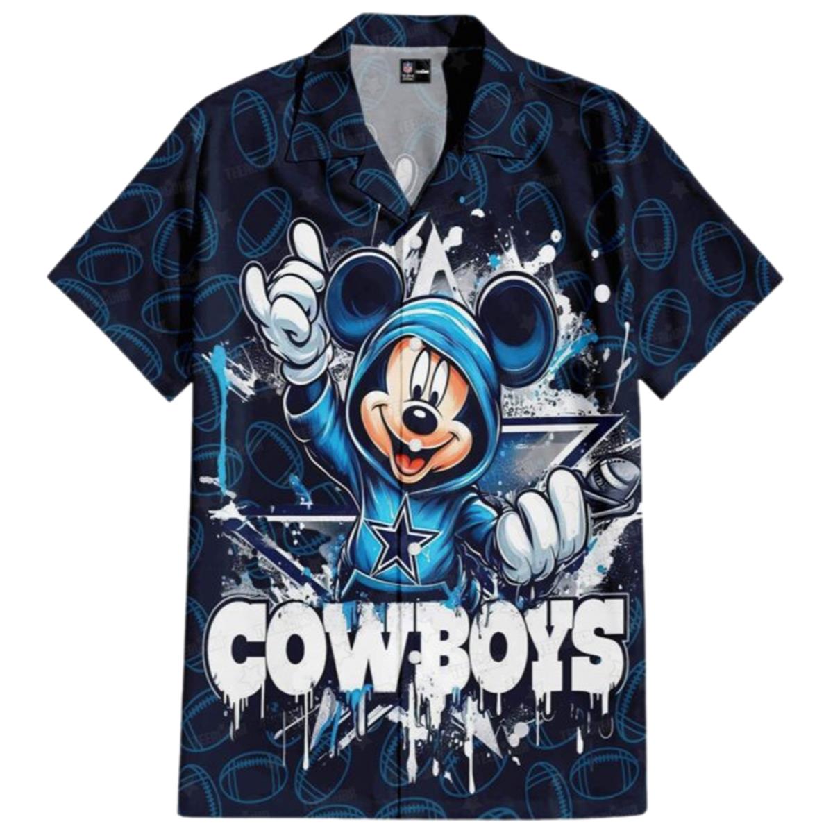 Mickey's Gridiron Adventure Cowboys Hawaiian Shirts 0 0