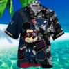 Mickey And Floral New England Patriots Hawaiian Shirt Look Cute 3 3