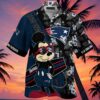 Mickey And Floral New England Patriots Hawaiian Shirt Look Cute 5 5