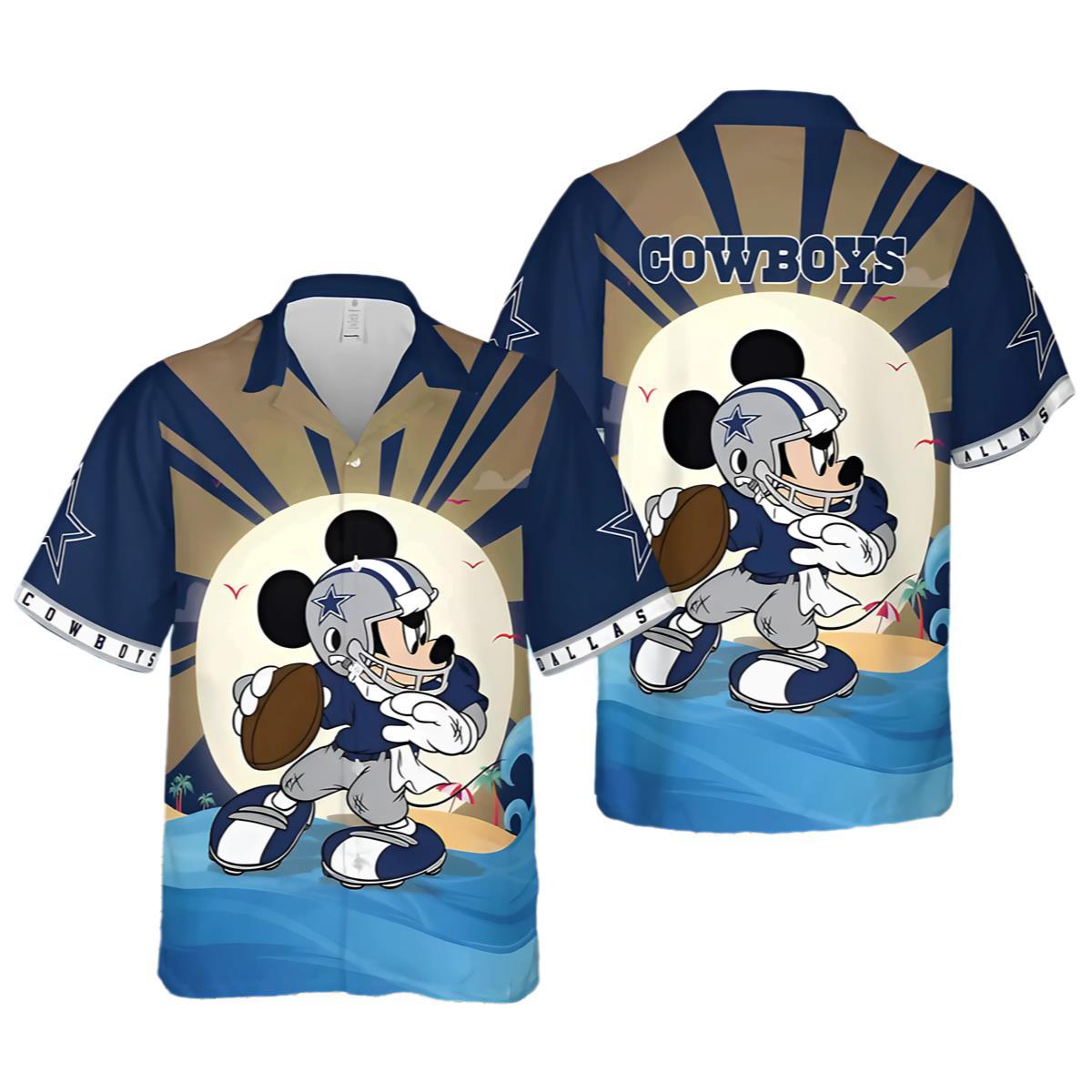 Mickey Dallas Cowboys Hawaiian Shirt 0 0