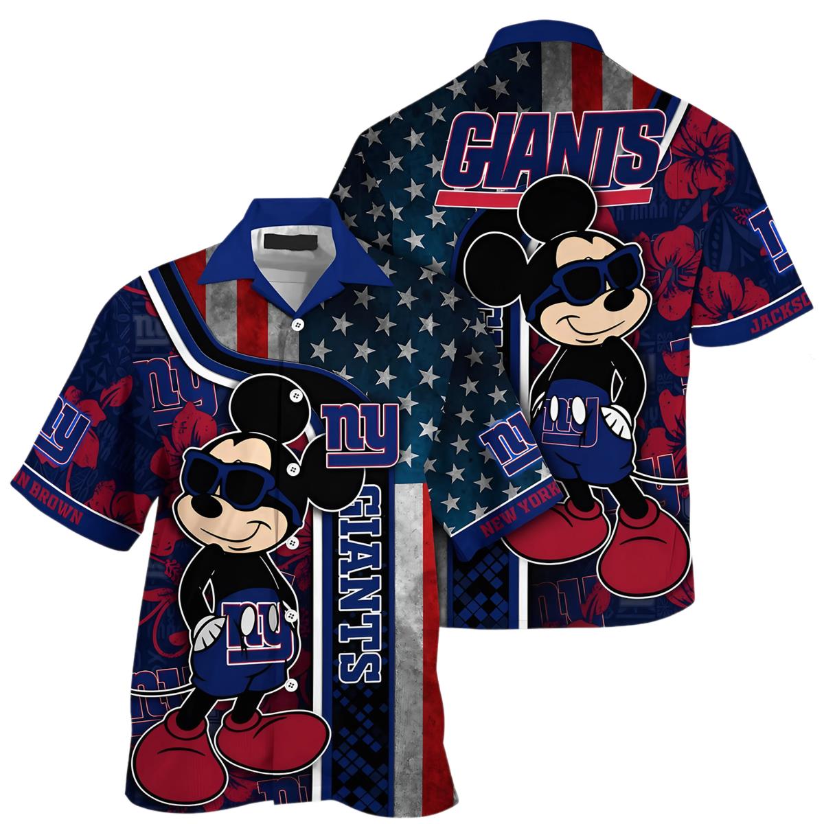 Mickey Mouse Giants Hawaiian Shirts Custom 1 1