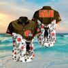 NFL Browns Hawaiian Shirt Cat Craze 4 4