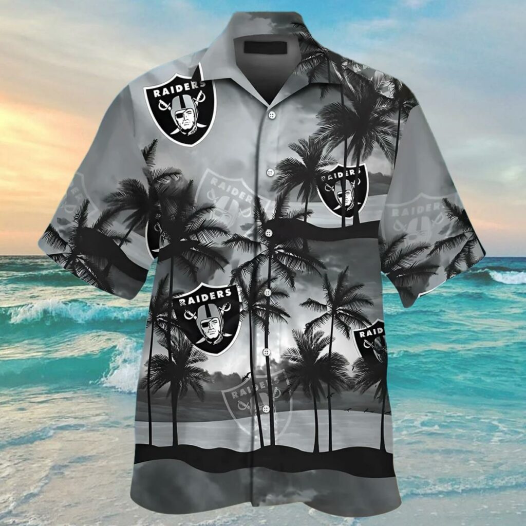 NFL Raiders Hawaiian Shirt Men 4 4