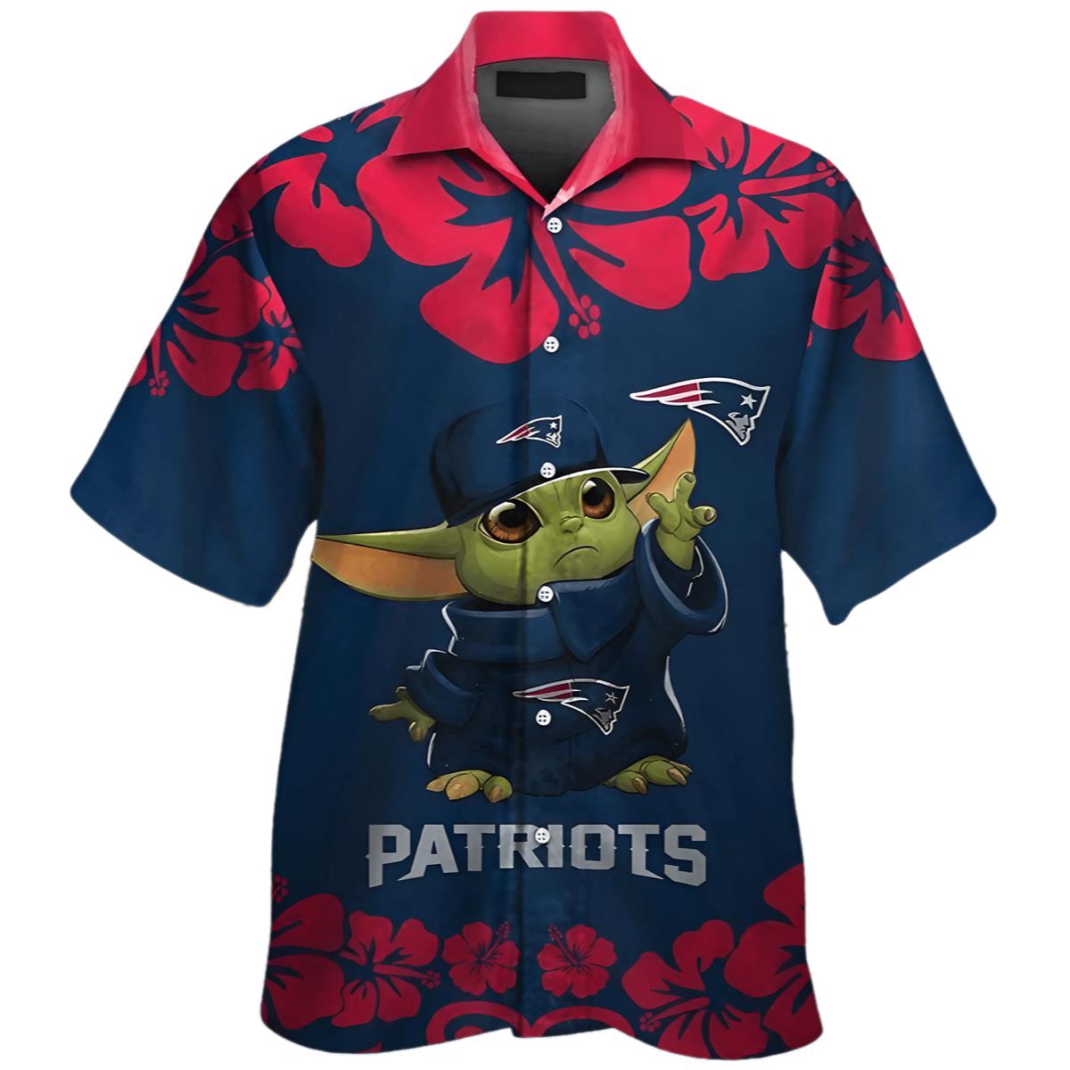 New England Patriots Baby Yoda Hawaiian Shirt 0 0