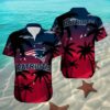 New England Patriots Hawaiian Shirt Crimson Palm Paradise 2 2