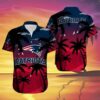 New England Patriots Hawaiian Shirt Crimson Palm Paradise 3 3