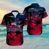 New England Patriots Hawaiian Shirt Crimson Palm Paradise 4 4