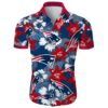 New England Patriots Hawaiian Shirt Tropical Flower 0 0