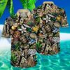 New Orleans Saints Hawaiian Shirt Design Island Tiki 3 3