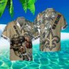 New Orleans Saints Hawaiian Shirt For Sale Tropical Warrior 3 3