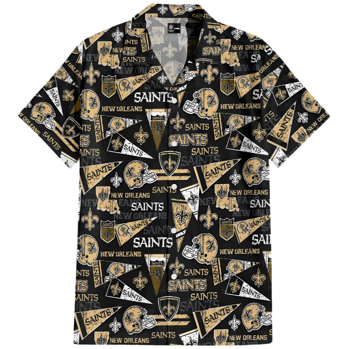 New Orleans Saints Hawaiian Shirt NOLA Spirit 0 0