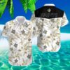 New Orleans Saints Hawaiian Shirt White Tropical Fleur 3 3