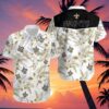 New Orleans Saints Hawaiian Shirt White Tropical Fleur 5 5