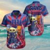 New York Giants Hawaiian Shirt Baby Yoda Tiki Party 4 4