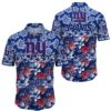 New York Giants Hawaiian Shirts For Men Floral Pattern 1 1