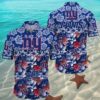 New York Giants Hawaiian Shirts For Men Floral Pattern 2 2